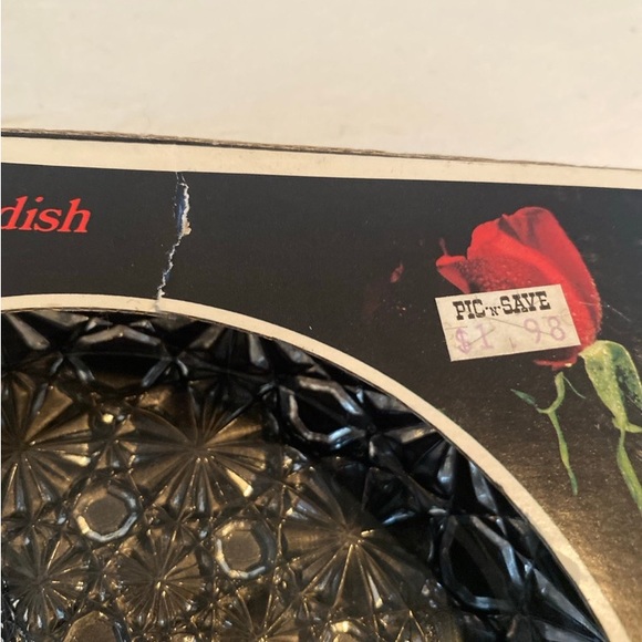 Vintage Daisy and Button Veropa French Crystal Divided Dish - Picture 4 of 7